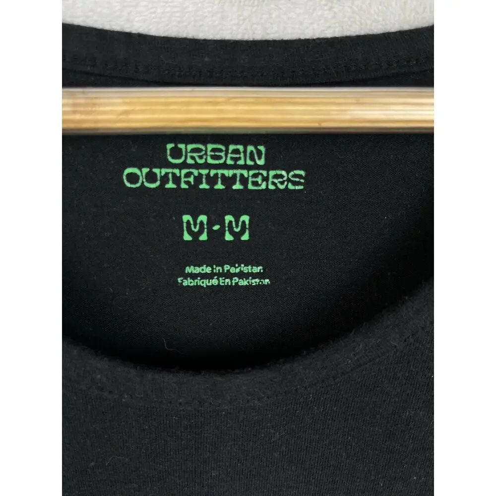 Urban Outfitters Men's Med Sleeveless Crop Tank Top Crew Neck Grungecore Matrix - Picture 3 of 7
